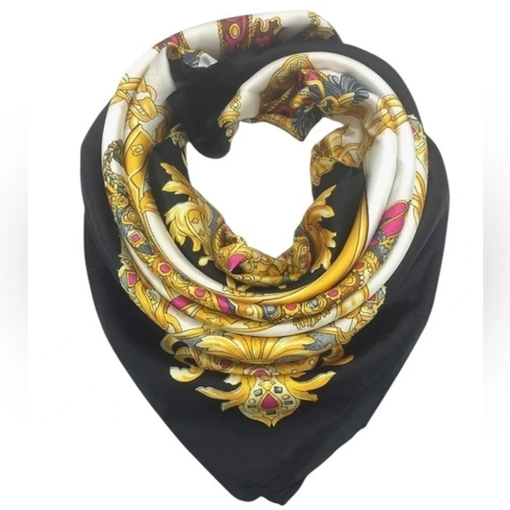 Elegant Black and Gold Scarf